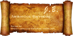 Jankovics Barnabás névjegykártya